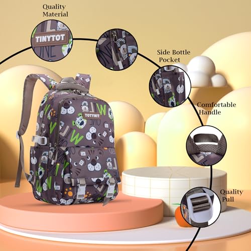 Image of Tinytot 30 Litre Japanese Korean Style School Bag Water-Resistant Laptop & Travel Backpack - Unisex Large 18 Inches Multipurpose Student Backpack for Boys & Girls, Men & Women