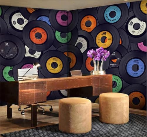 Papel pintado pared 3D círculos salón sofá dormitorio oficina 6
