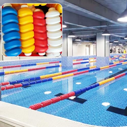Swimming Pool Competitive Swimming Lane Lines 25m 23m 10m 9m, Safety Float Rope Racing Divider Rope, Inside Outside Yard Depth Marker Floating Rope(L23m/75ft)