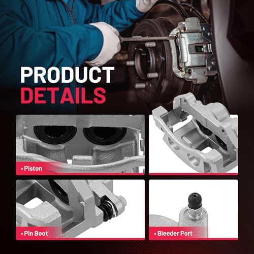 Image of BDFHYK 2pcs Front Disc Brake Caliper Assembly with Bracket Compatible with Jeep Commander 2006-2010 3.7L V6 /4.7L V8, Compatible with Jeep Grand Cherokee 2005-2010 3.0L V6 /3.7L V6 /4.7L V8 /5.7L V8