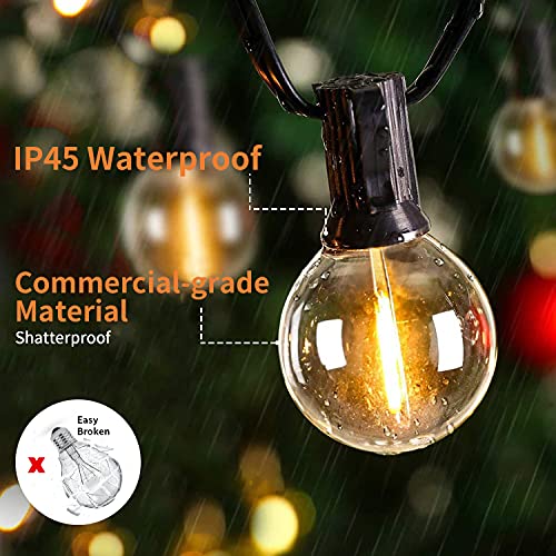 Bomcosy 30ft String Lights WIFI, Dimmerabile 9.14M Luci da Esterno LED Catene Luminose per Esterni, G40 Filo Lampadine Luminarie Lucine da Esterno Decorative per Terrazzo, Giardino, Balcone - Image 7