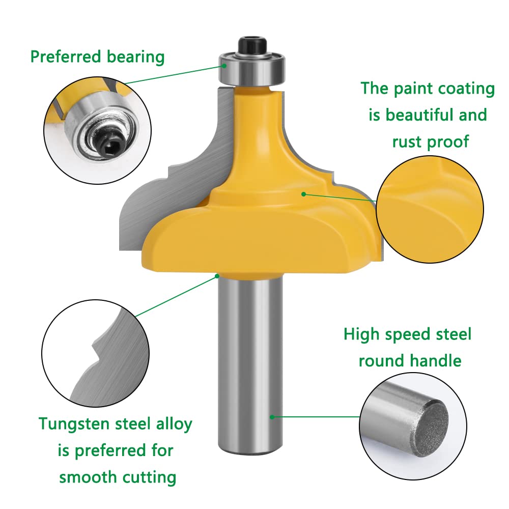 1 Pz 12mm 1/2 Pollice Gambo Photo Frame Stampaggio Router Bit Classico Ogee Lavorazione del Legno Fresa for Utensili in(12.7mm Shank)