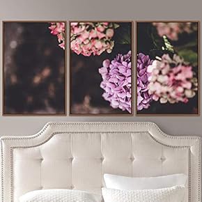 signwin 3 Piece Framed Canvas Wall Art Pink...