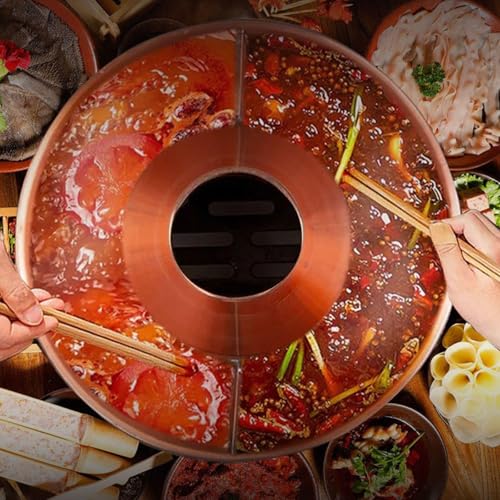 Olla china de cobre para hot pot 32 cm miniatura 4
