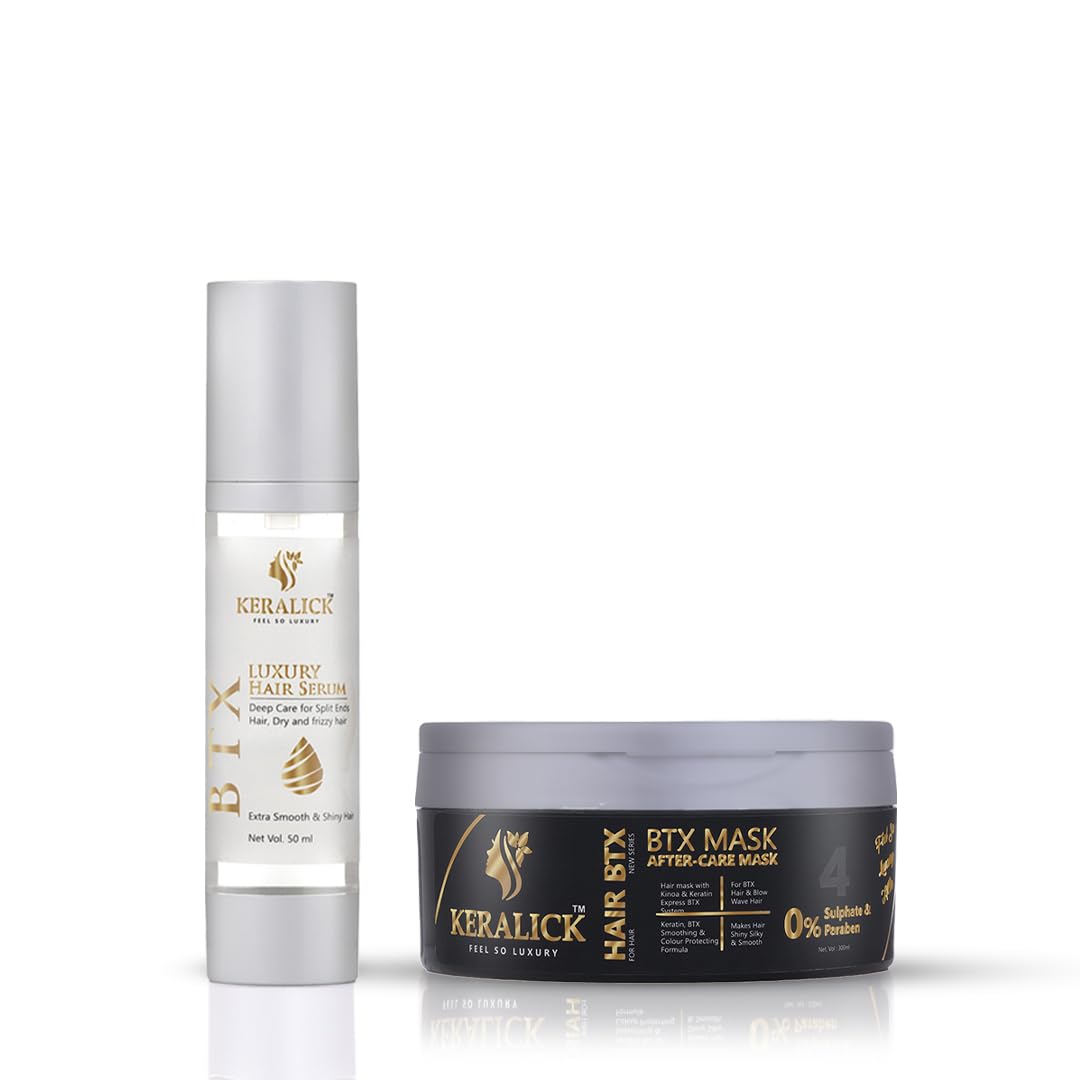 Keralick Bo-tox Mask and Bo-tox Serum(50 Ml) Kit | Repair Hair Mask and Professional Smooth Shine Serum Set for Thin Fine Hair | Pro Treatments for Dry, Damaged & Color Treated Hair | For Men & Women.-image-43