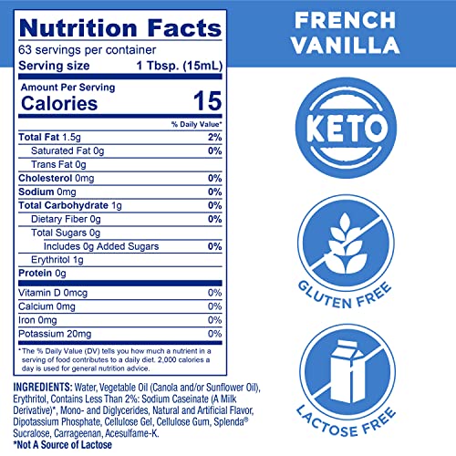 Image of SPLENDA Sugar Free French Vanilla Coffee Creamer, 32 Fl Oz