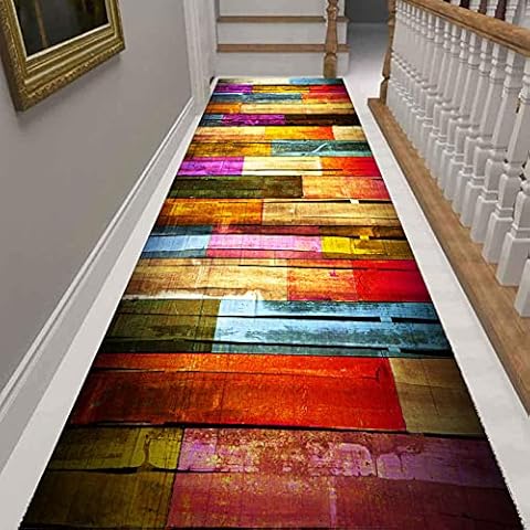 JOLIGAEA 80 x 250cm Teppich Läufer Flur rutschfest Waschbar, Polyester Teppich für Wohnzimmer, Schlafzimmer, Küche, Kinderzimmer Cover