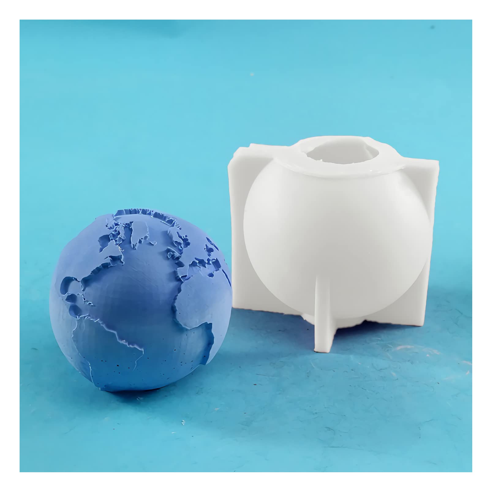 Amazon.com: MIMIRACLE Earth Candle Molds 3D Earth Shaped Epoxy