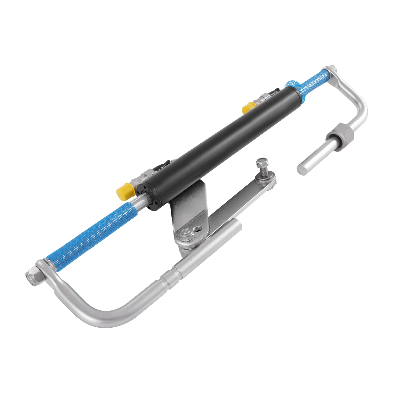 Hydraulischer Außenborder-Lenkungssatz,Maximaler Arbeitsdruck 200 bar,90HP Hydraulische Lenkung mit Zweiwege-Sperrzylinder und 7m Schlauch,Hydraulischer Bootslenkungssatz