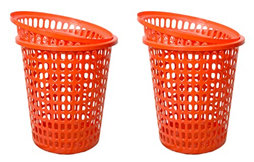 Image of Durable Unbreakable 50 L 2 Royal Laundry Basket with Lid, Cap (Red)