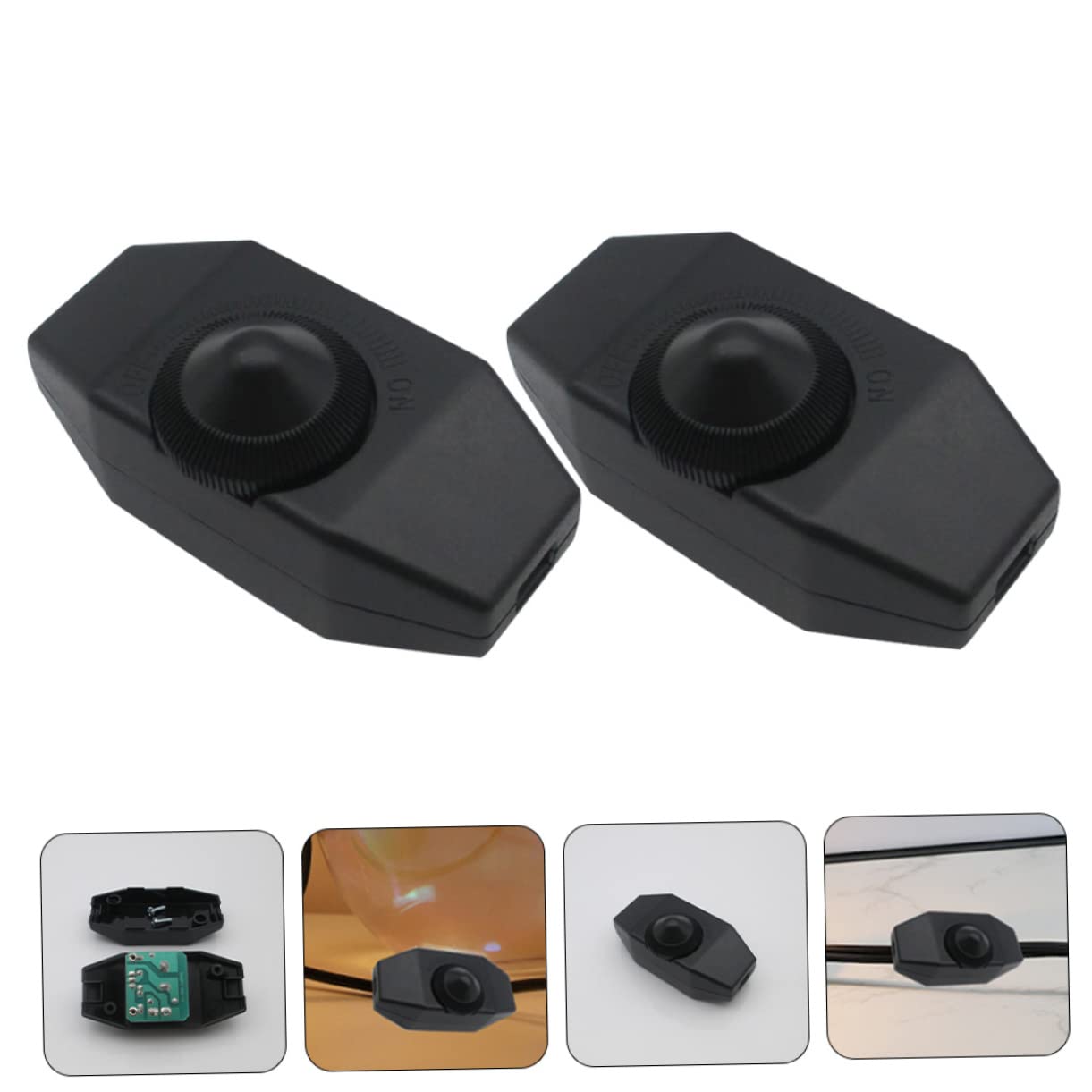 Mikikit 10 Stk Drehdimmer Led-dimmschalter Einfarbiger Led-er schalter Für Lampe er Für -leuchten Mini-er -helligkeitser Drehregler Abs en Rotieren Knopf