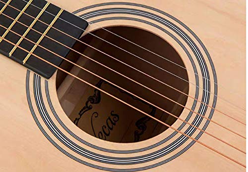 41 pulgadas guitarra color madera fullba principiante cara sola guitarra macho y hembra estudiante piano (café)