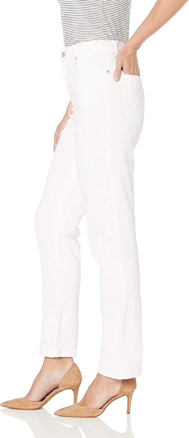 Gloria Vanderbilt Women's Plus Size Classic Amanda High Rise Tapered Jean 8 Crystal White