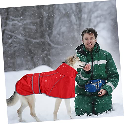 Vêtement imperméable pour chien en polyester rouge running extérieur - 6