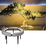 Caractéristiques des luminaires d'extérieur : Chaque luminaire (23,5 cm L x 5,5 cm l x 20,5 cm H, 12 LED de 1 W) diffuse une lumière chaude et agréable de 3 000 K. Il est composé de 2 modules pouvant être connectés en série pour former plusieurs luminaires.