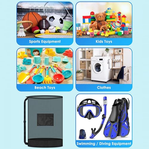 Générique Bag for Soccer Balls, Football Mesh Storage Bag, Extra Large Sports Equipment Net Pouch for Athletes Adults Teens, Heavy Load Organizer, Outdoor Training Gym Game Day Use – Image 6