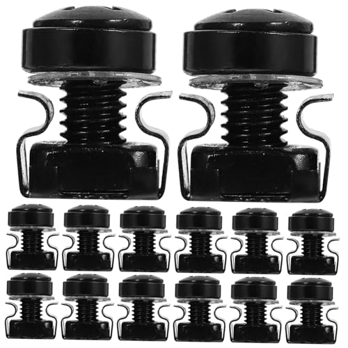 Écrous cage M6 noir en acier carbone VILLCASE pour rack serveur | Lot de 50