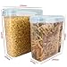 VERONES Cereal Container, Airtight Storage Containers Perfect for Flour Container Dry Food Storage Containers 4 Piece 2 Size (20 Chalkboard Labels & 2 Measuring Cups Included)
