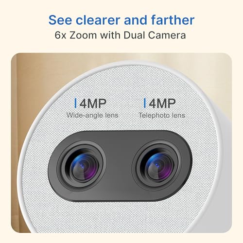 Image of Simsky Smart Baby Camera, 2 x 4MP Camera, 6X Optical Quality Zoom, AI Tracking, Intelligence Detection, Pan-Tilt-Zoom