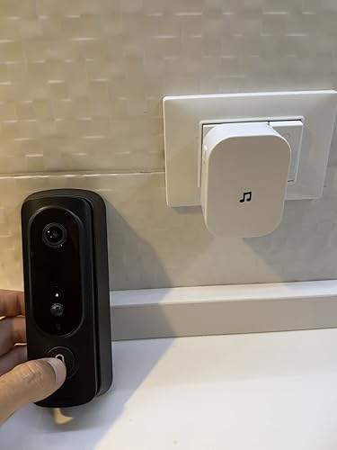 Videodeurbel draadloos, slimme beveiligingsdeurbelcamera met nacht met camera 2-weg audio realtime monitoring geschikt voor buiteningang (wit