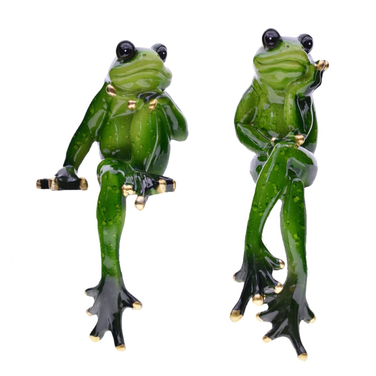 Sculptures de jardin couple grenouilles résine déco extérieure Kisangel
