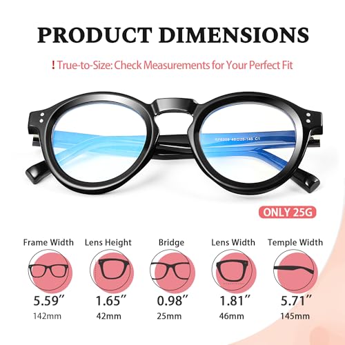 Image of Blue Light Blocking Glasses for Women Men, Square Thick Frame Anti Eyestrain & UV Glare JF6218