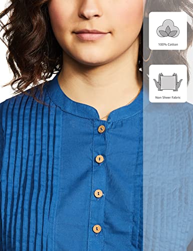 Image of Amazon Brand - Myx Women Cotton Regular Fit Casual Kurti (Available in Plus Sizes)