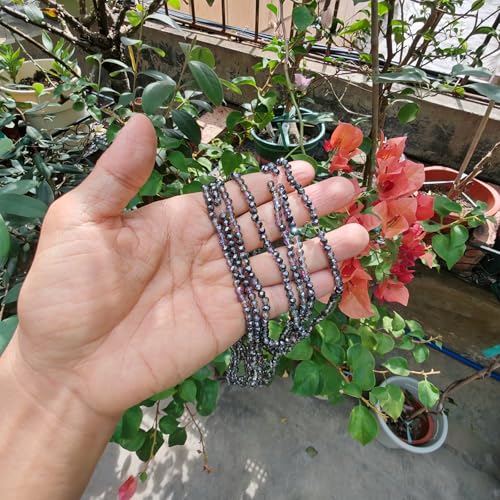 Image of 4mm Rondelle Glass Beads for Jewelry Making, Faceted Briolette Crytal Spacer Beads for Bracelet Necklace Earring, Rose Red Gun Black 1200pcs