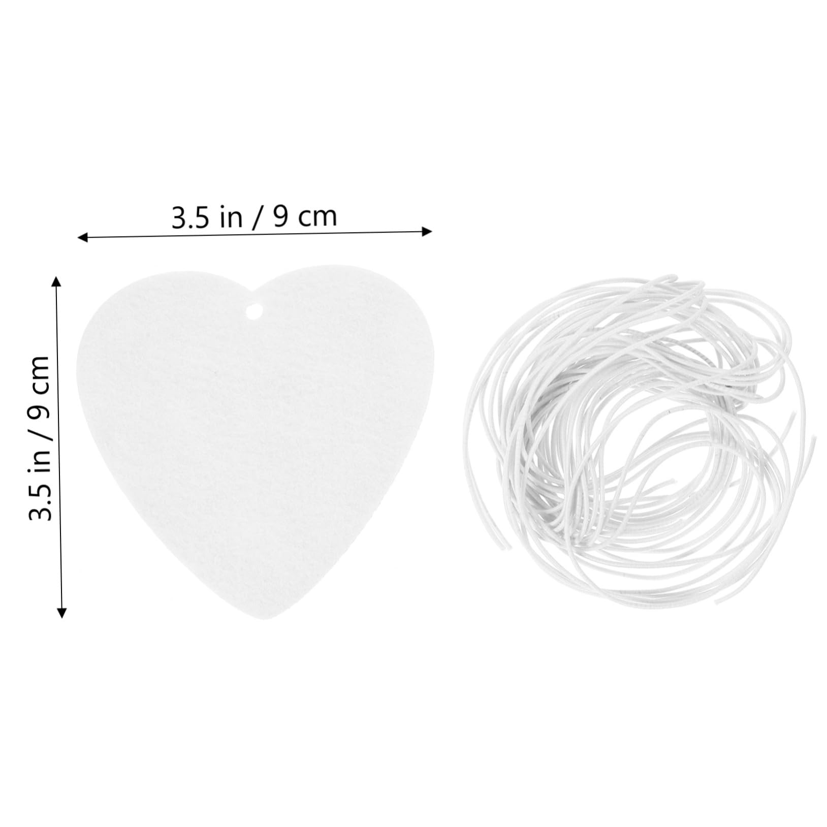 TIDTALEO 1set Sublimation Blank Air Sheets with Elastic Straps Heart Shape Felt Fresheners for Car Scenting and Personalization