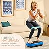 Lifepro Waver Mini Vibration Plate Exercise Machine - Vibrating Plate w/ 99 Adjustable Speed Levels & 9 Programs - Remote Control w/ Resistance Bands & Loops - Full Body Home, Gym & Travel Workout