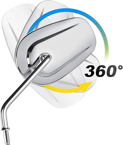 Miniatura 3 de Espejos retrovisores en forma de lágrima de 0.315 in para Harley Road King, Road Glide, Street Glide, Electra Glide, Tri Freewheeler Street XG500