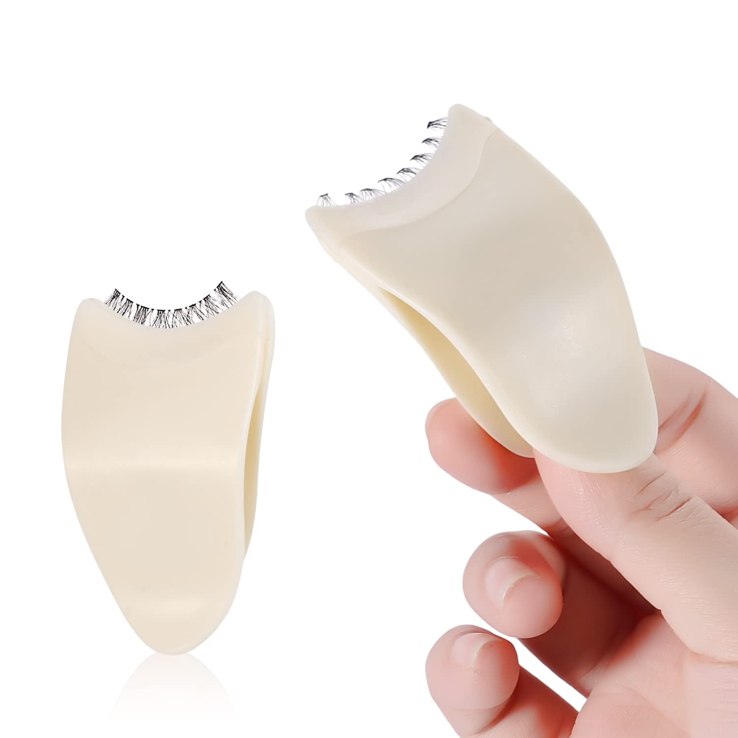 SAVITA 2pcs False Eyelash Applicator Tool, 2.4x1.4inch Lash Clip Eyelash Applicator Tool Soft Lash Tweezers for Eyelashes Lash Buddy Eyelash Beginner Supplies Makeup Tools for Women