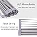 Roll Up Drying Rack, LEASEN Over The Sink Dish Racks Multipurpose Anti-Slip Silicone Drying Mat, Heat Resistant Sink Drying Rack for Kitchen Counter