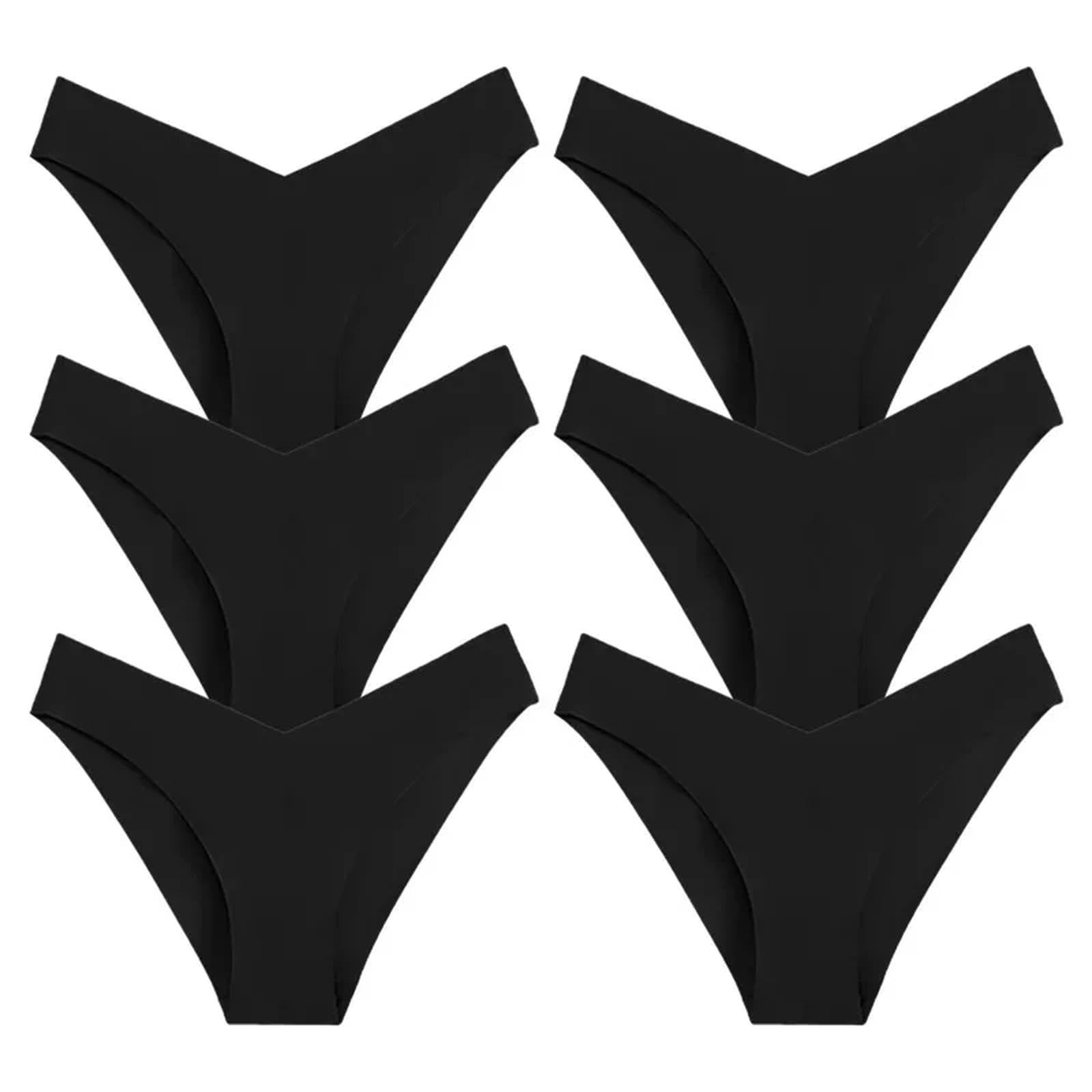 bielizna damska 6 sztuk zestaw V-cut seksowne damskie stringi majtki lodowy jedwab bielizna damska intymna bezszwowa bielizna bielizna majtki dla kobiet-6 szt. zestaw majtek 03-L-6 sztuk