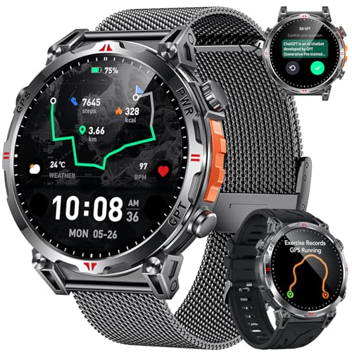 GPS Montre Connectée Homme avec Boussole: Assistant GPT AI 1.70