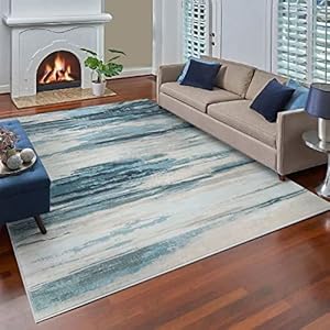 Cinknots Area Rugs Vintage Abstract Rug Home Modern Rugs Chic Ink Splash Soft Carpet Non-slip Carpets Area rug for Living room, Bedroom, Office and Indoor Decoration (Grey10, 200 x 300 cm)