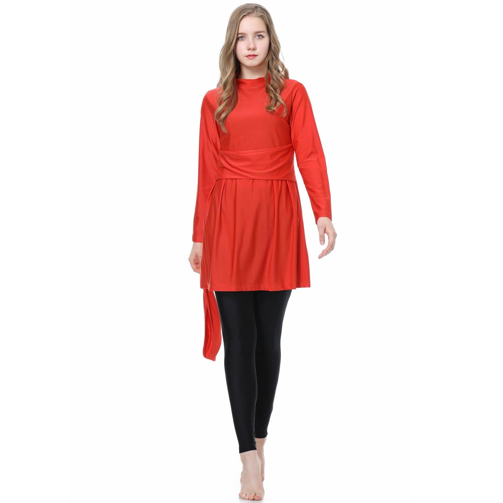 Burkini Damen: Muslimische Badeanzug Uv Rashguard Push Up Slim Fit Swimsuits for Women Schwimmanzug Große Größe Shape Badebekleidung Bademode Bauchweg Badeanzüge Swimwear