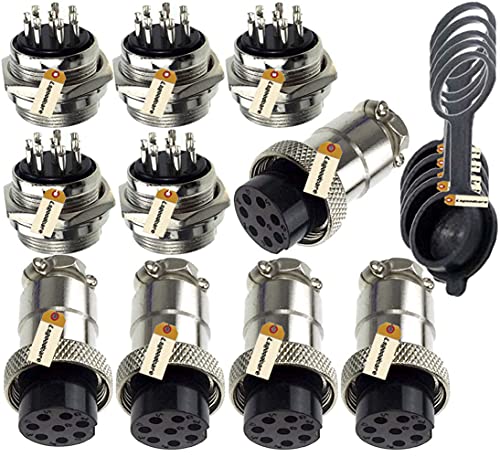 Connecteur mâle femelle 8 broches 20mm pour câblage industriel