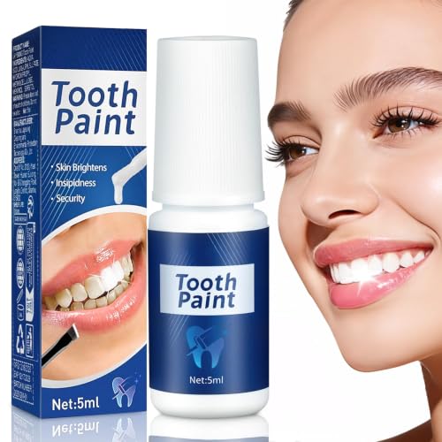 Tooth Paint - Temporary Whitening Paint for Yellow Teeth Smokers and Coffee Lovers Creates a Dazzling White Smile in Minutes