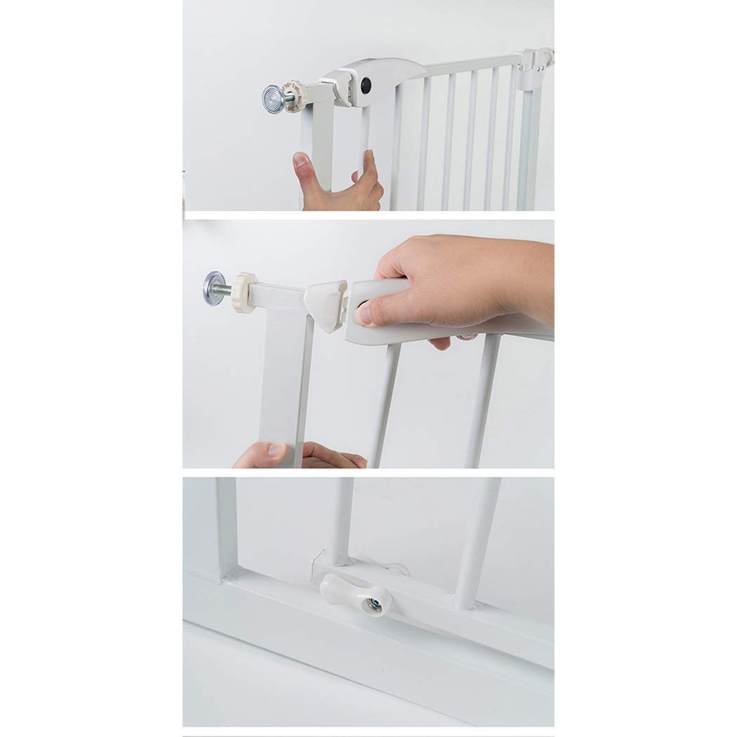 Pet Playpens Bramka Schodowa Bramka Dla Dzieci Metalowa Bramka Zabezpieczająca Z Obsługą Jedną Ręką I Trwałością, Tralki Schodowe Montowane Ciśnieniowo/120-127Cm