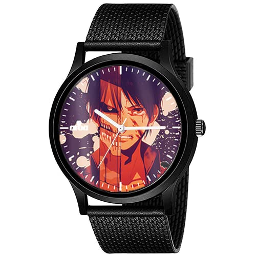 AROA Watch New Watch for Eren Yeager with Sword Attack On Titans Model : 559 Black Metal Type Analog Black Strap Watch Orange Dial for Men Stylish Watch for Boys (B0C579SFYS) Amazon Price History, Amazon Price Tracker