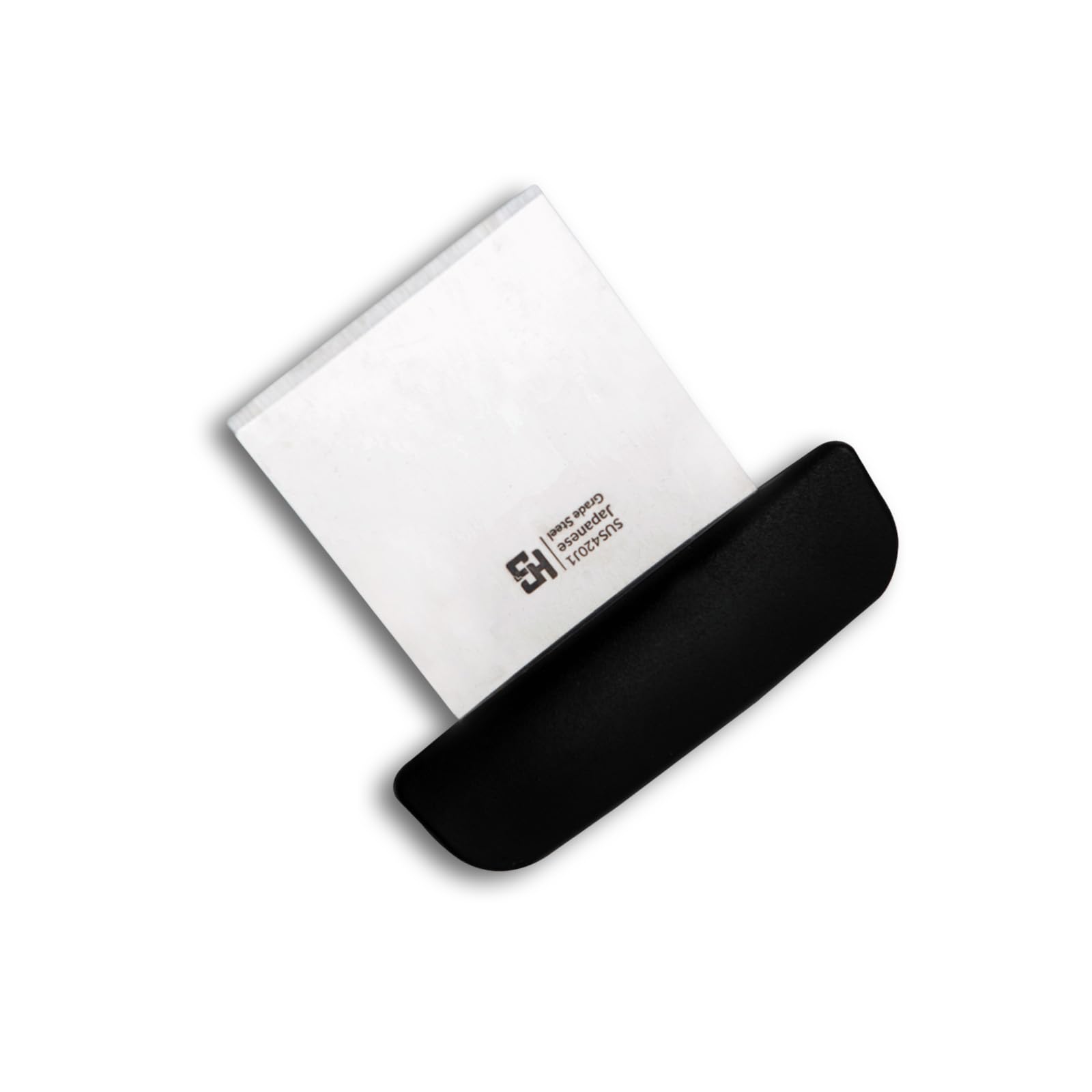 HS 3 Inch Professional Scraper Rectangular Dough Chopper, Dough Cutter Food Scraper Tool, Multi-Purpose Kitchen Cooking Pastry Stainless Steel Scraper Japanese Grade for Home & Commercial Use, Black