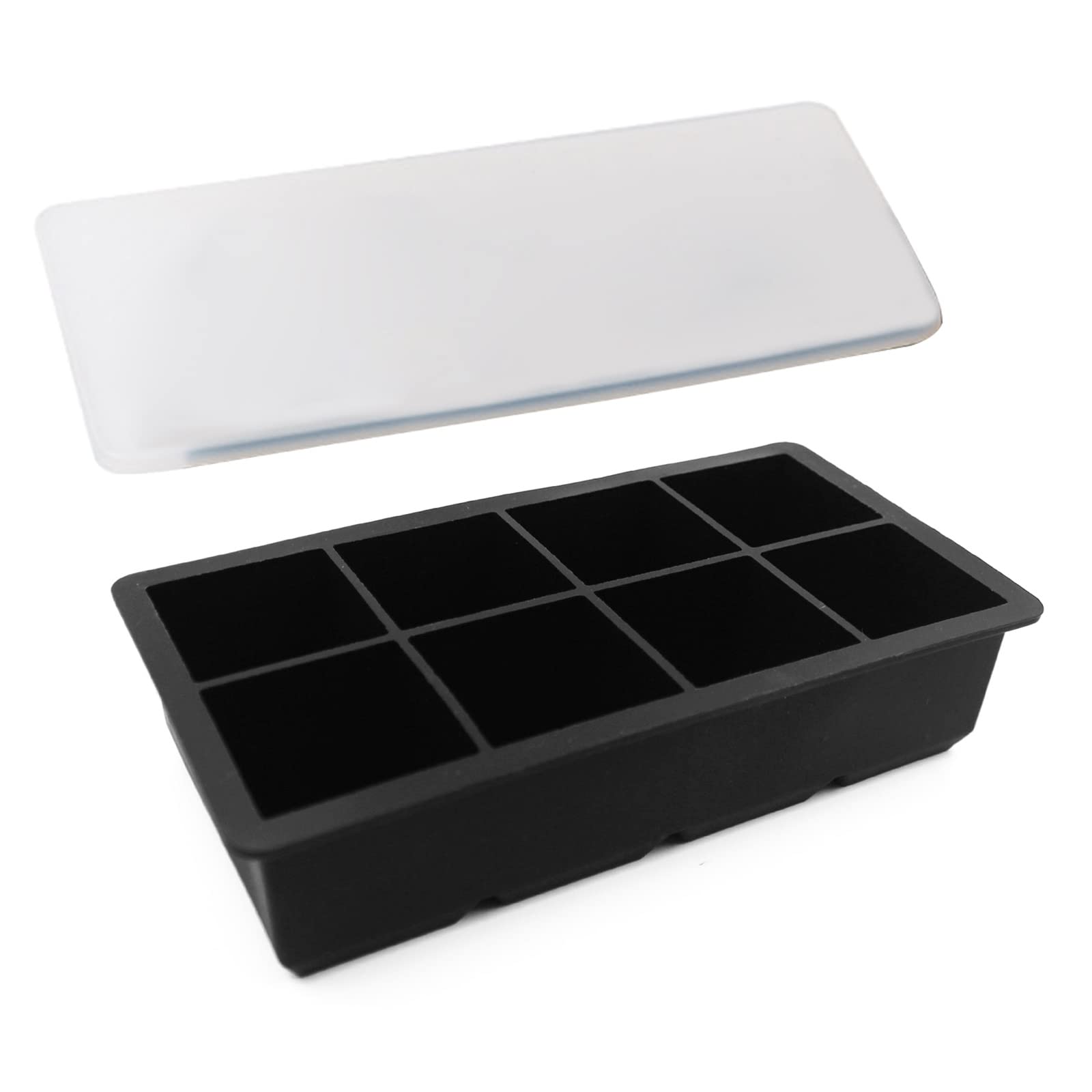 Tsophreniq Large Tray Stackable Big Silicone Square Round Mold for Cocktails Easy Release Trays for Freezer Shapes Cocktails Easy Release Molds & Trays Large for Balls Maker Mold for