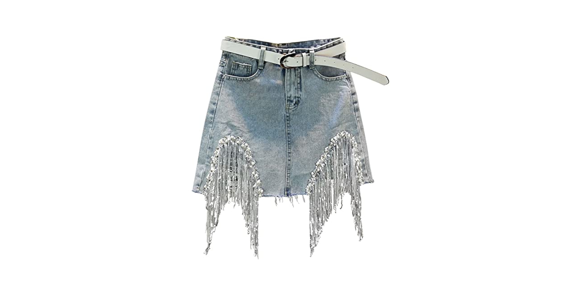 【GRANCY】Fringedesign Denim Skirt GRANCY】Fringedesign Denim Skirt / フリンジデザイン デニム