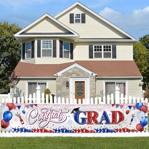 Image of 2026 Graduation Decorations-Large Congrats Class of 2026 Banner Congrats Grad Yard Sign Banner Decoration for for Graduation Party Supplies Graduation Decorations 2026