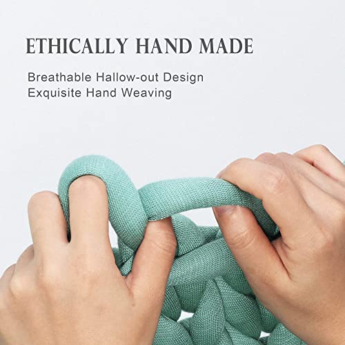 Cottonblue 15 Lbs, Chunky Knit Blanket, Handmade Knitted Weighted Blanket Full Twin, Luxury Bamboo Blanket For Sleep, Adult, Gifts Idea, 48Inx72In #TOP3