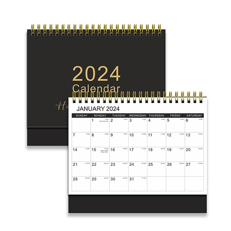 2024 duży kalendarz na biurko, dwustronny, roczny, miesięczny, dzienny planer z listą rzeczy do zrobienia, artykuły biurowe, przybory szkolne, kalendarz, książka (zielony)