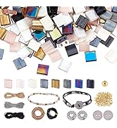PH PandaHall 579pcs DIY Bracelet Making Kit, Tila Beads Crafts Leather Wrap Bracelet Making Set w...