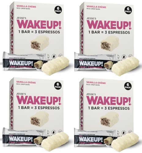 Image of WAKE UP! Caffeinated Vanilla Creme Bars, 3 Espressos, 4 Pack (24 Bars)
