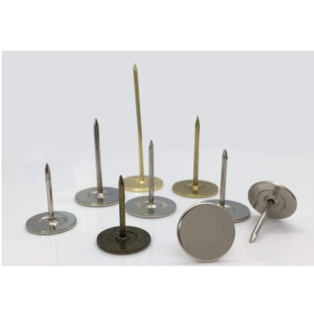 Studs, Soft Packs, Antique Decorative Nails, Tacks, Round nails-11MM*11MM (100 Silver)